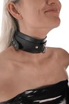 Ledapol Leather collar w.D-ring